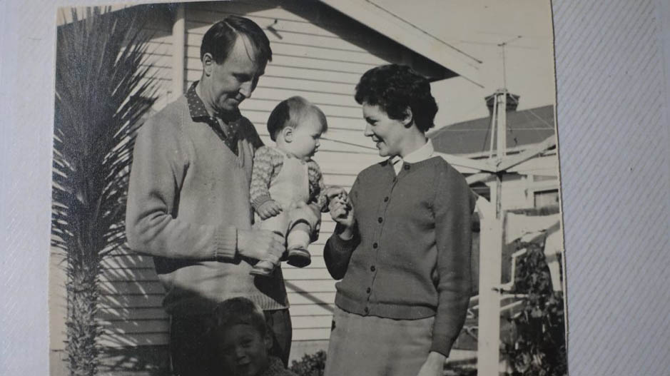 Mary and Peter Rogers with myself, and Paul, my older brother.